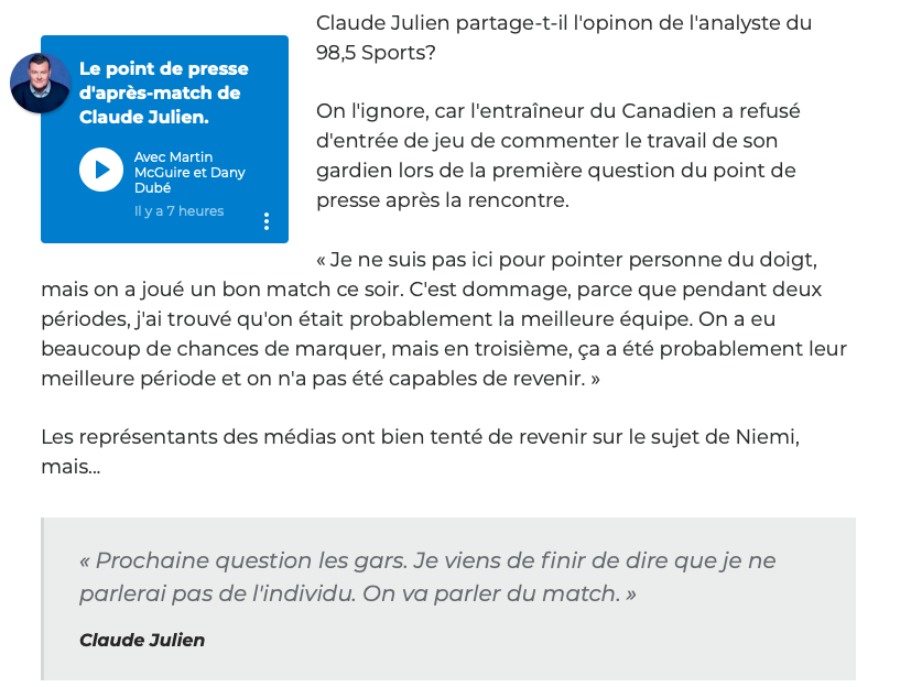 On veut Dany Dubé comme COACH!!!!!!