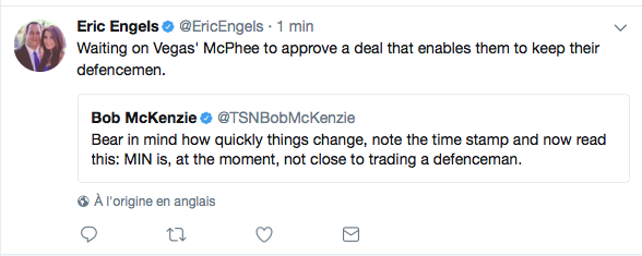 OUCH!!!! Les négociations seraient ROMPUES entre le CH et le Wild...