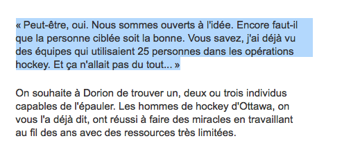 OUCH!!!! Pierre Dorion VISE le CH!!!