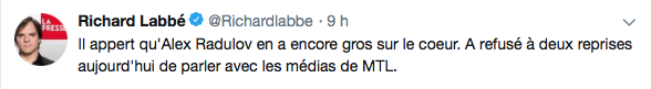 OUCH...Alex Radulov ne veut vraiment plus rien savoir de Montréal...