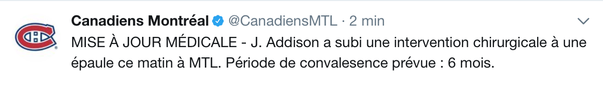 OUCH...C'est pire qu'on pensait pour Jeremy Addison...