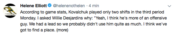 OUCH...Ilya Kovalchuk, déjà dans le DOG HOUSE du coach...