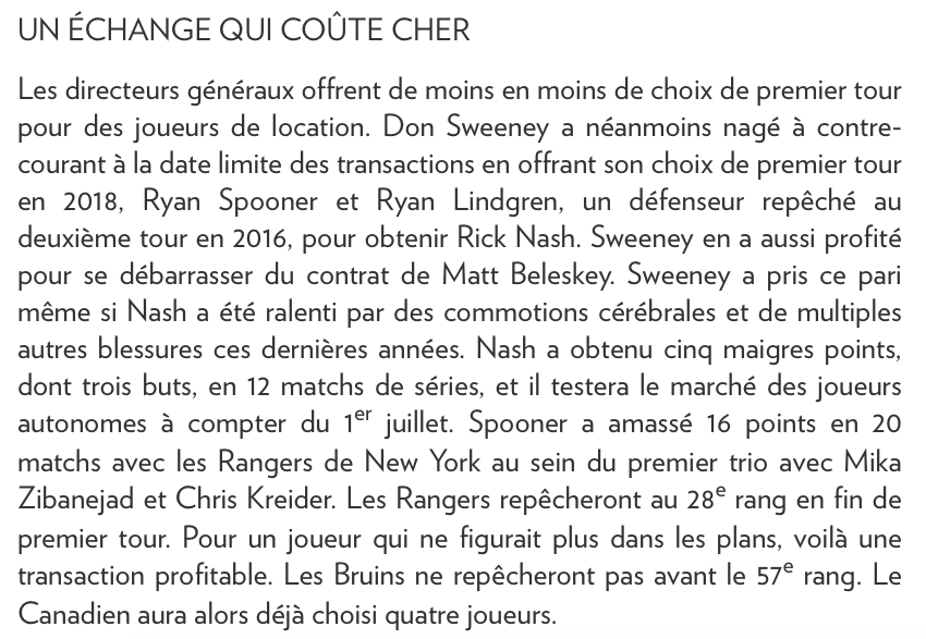 OUCH...Les Bruins vont le regretter tellement...