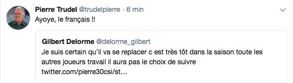 OUCH...Pauvre Gilbert Delorme, on comprend pourquoi il ne voulait pas être sur Twitter...