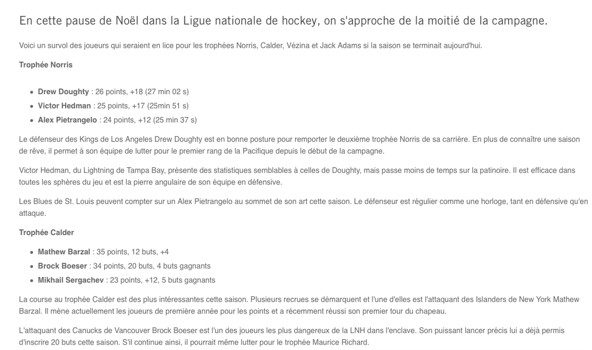 Oui, Mikhail Sergachev est le 3e prétendant...