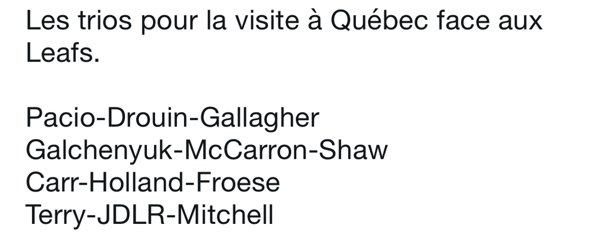 OUIN...C'est pas ce soir que Alex Galchenyuk...