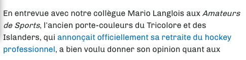  P-A Parenteau envoie John Tavares à Montréal..