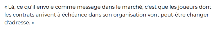 PARFAIT pour le retour des Nordiques..