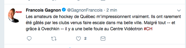 Parfait Québec..Les Sénateurs de Québec...