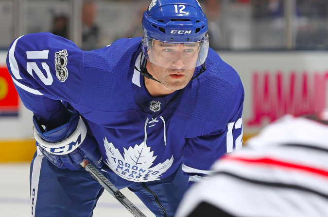 Patrick Marleau en MANGE PLEIN LA YEULE à Toronto.