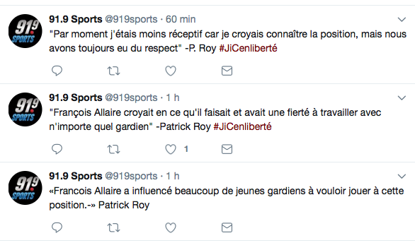 Patrick Roy est TELLEMENT FRAIS...