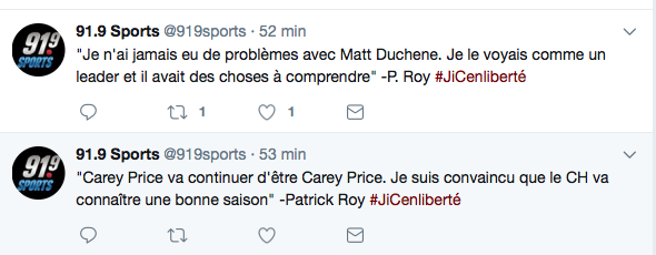 Patrick Roy est TELLEMENT FRAIS...