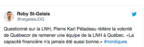 Patrick Roy veut être DG du Canadien de Montréal..