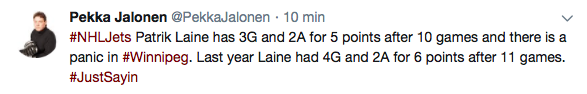 Patrik Laine s'inspire de Carey Price ?