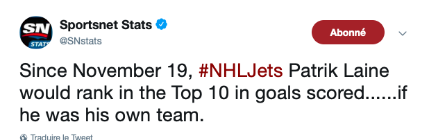 Patrik Laine....BEN NON!!!!!!! AYOYEEEEEE!!!!