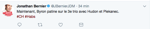  Paul Byron joue sur deux trios..Le PREMIER et le TROISIÈME..