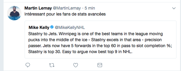 Paul Stastny vient de faire des Jets..