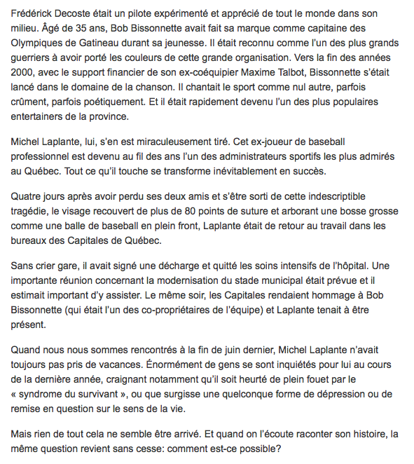 Perdre son MEILLEUR AMI dans un accident d'hélicoptère...Passer à deux doigts de la mort...