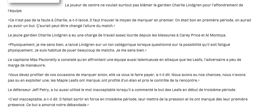 Phil Danault..Arrête de te prendre pour Sidney Crosby et CALLER tes coéquipiers..
