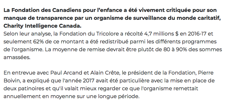Pierre Boivin monte au FRONT..Pour défendre la fondation du CH FRAUDULEUSE..