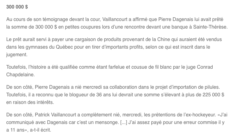 Pierre Dagenais la VICTIME OK...mais....
