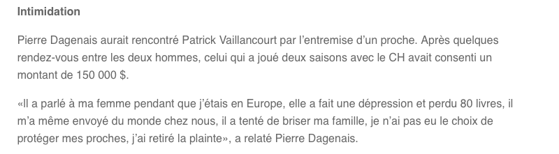 Pierre Dagenais la VICTIME OK...mais....