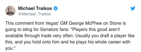 Pierre Dorion n'aurait pas du tout aimé le commentaire du DG de Vegas...