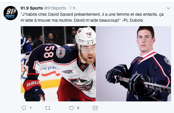 Pierre-Luc Dubois est BEN chez David Savard...MAIS...