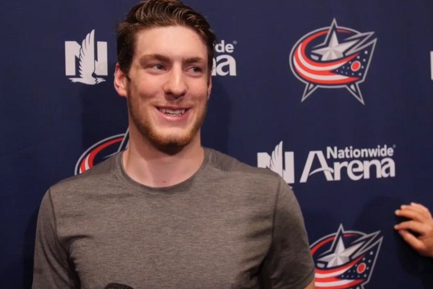 Pierre-Luc Dubois est en FEU au camp des recrues des Blue Jackets...