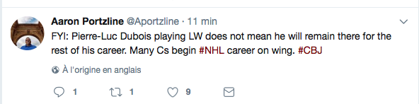 Pierre-Luc Dubois ne va pas appeler Chucky pour des conseils...HAHA!!!