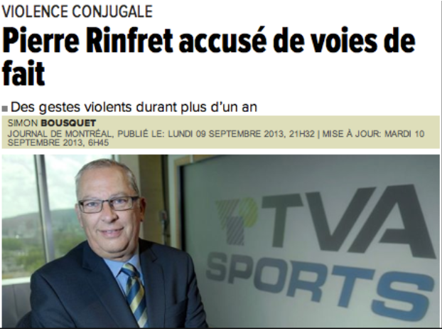 Pierre Rinfret...le BATTEUR de FEMMES qui traîne Carey Price dans la BOUE....