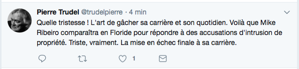  Pierre Trudel RAMASSE Mike Ribeiro..