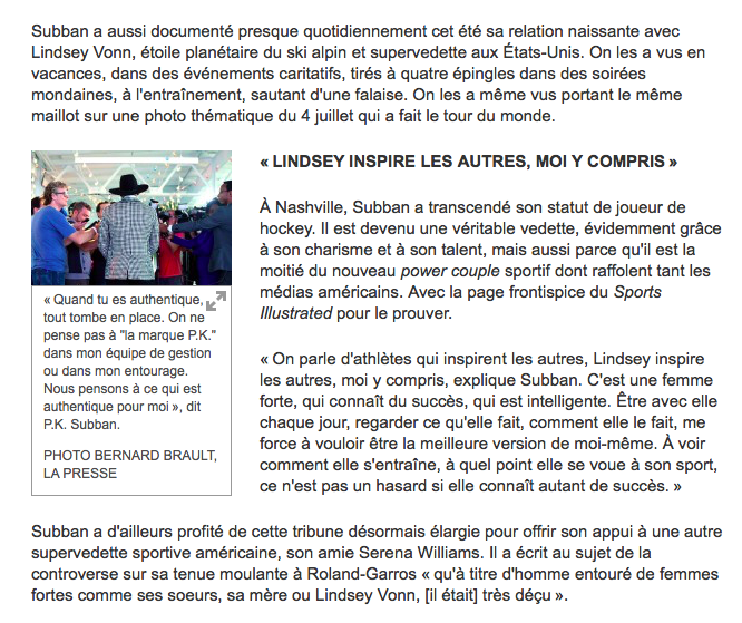 PK Subban la STAR INTERNATIONALE...