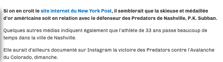 PK Subban n'a pas répondu aux rumeurs de sa relation avec la CHAUDE Lindsey...MAIS...