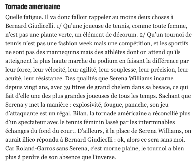 PK Subban n'accepte pas que Rolland-Garros interdise à Serena Williams son SUIT ONE PIECE....