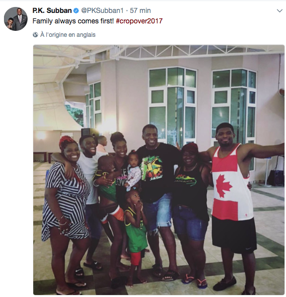 PK Subban...Sait c'est quoi une VRAIE FAMILLE....