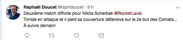 Plusieurs pourraient penser que JOJO BOUCHARD a PÉTÉ une COCHE à Nikita Scherbak....