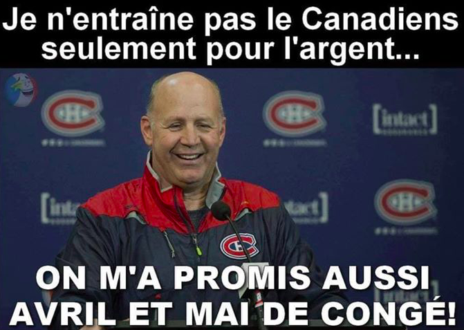 Pour ceux qui pensent que Claude Julien est au CASH...