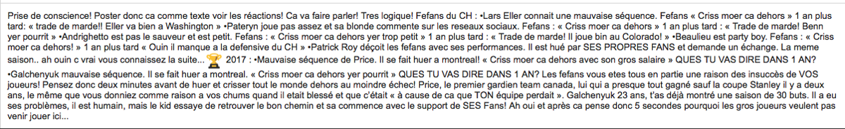 Pourquoi Chucky veut quitter Montréal..