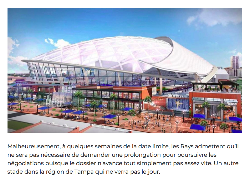 Pourquoi les Rays vont déménager à Montréal..