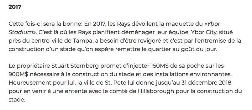 Pourquoi les Rays vont déménager à Montréal..
