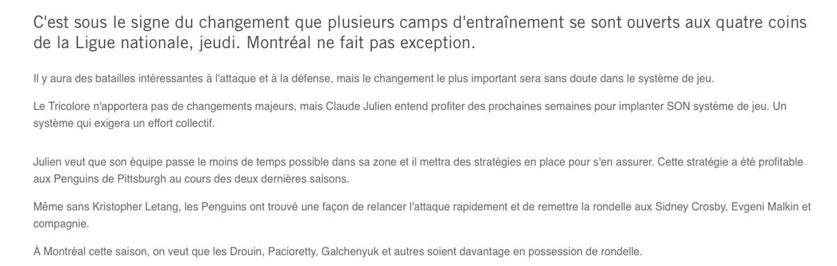 Pourquoi pas de MATCH INTRA-ÉQUIPES Claude??????