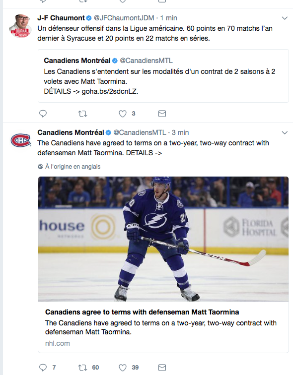  Premier pointeur chez les défenseurs de la AHL..Marc Bergevin BANDE DUR en ce moment..