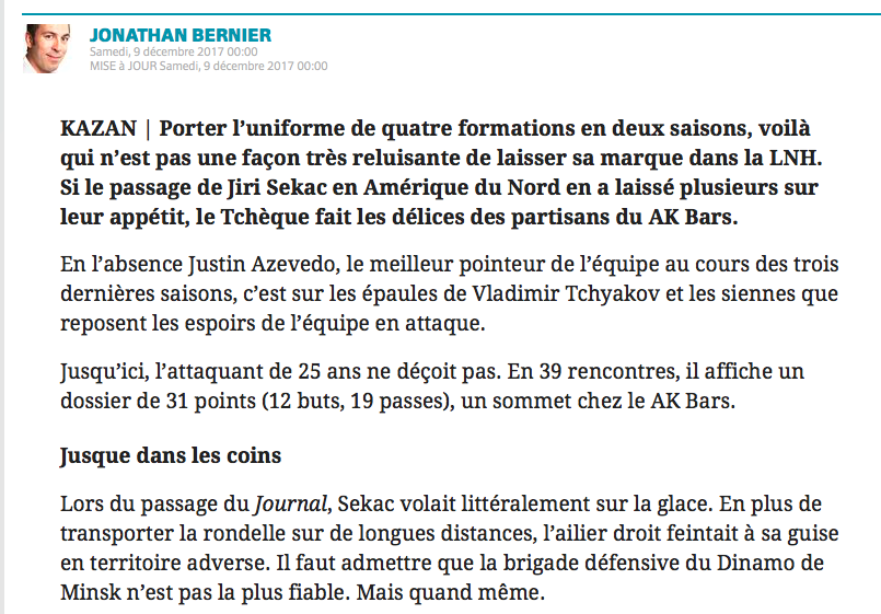 Première fois que Jiri Sekac parle...depuis toutes les RUMEURS...
