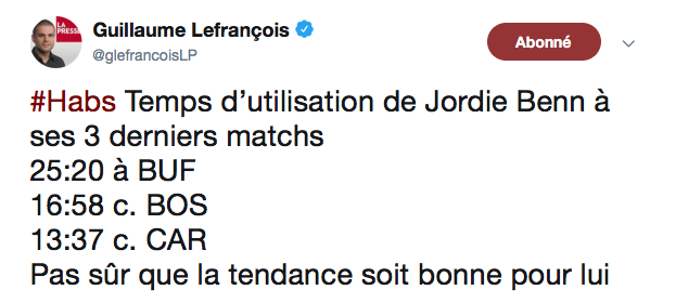 Quand Noah Juulsen va revenir la semaine prochaine...