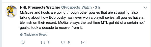Quand on a échangé Patrick Roy...