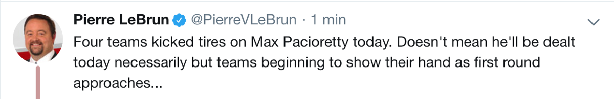 Quatre équipes après Max Pacioretty !!!