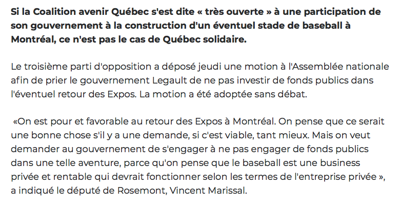 Quebec SOLIDAIRE est en train de tout gâcher....