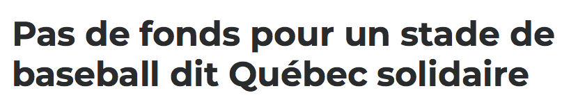 Quebec SOLIDAIRE est en train de tout gâcher....