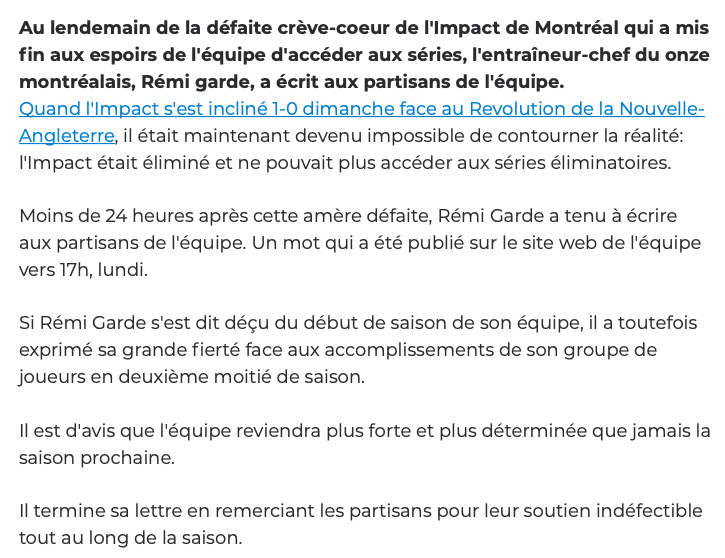 Quelle CLASSE de Rémi Garde...